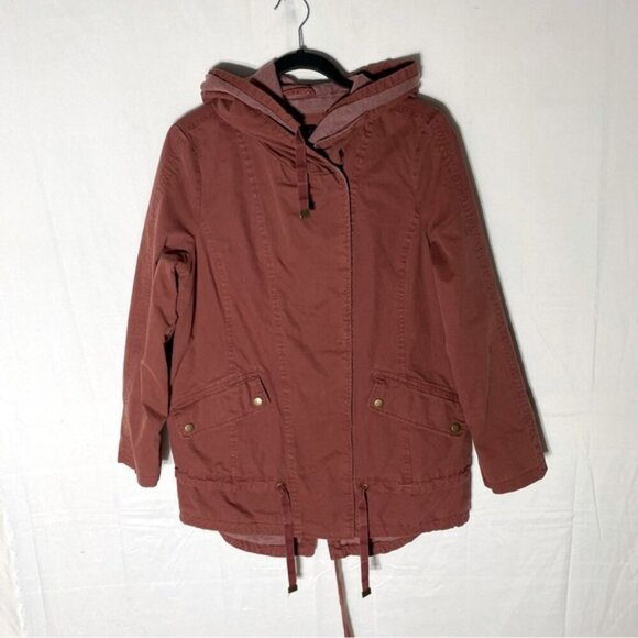 Mavi Rust Red Cotton Anorak Utility Chore Jacket Coat S - Picture 1 of 13